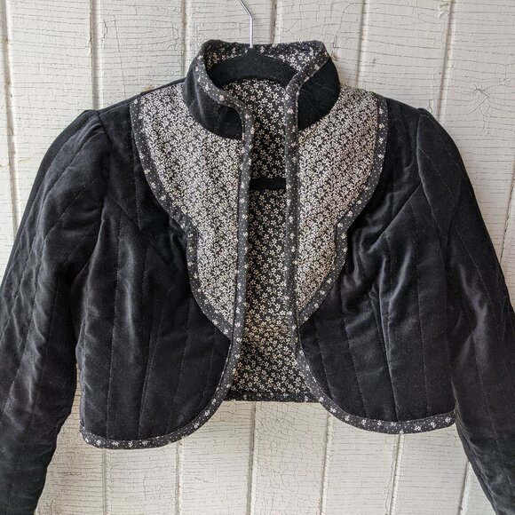 Jackets & Blazers - Quilted Velvet Reversible Gunne Sax Cottagecore Inspired Bolero